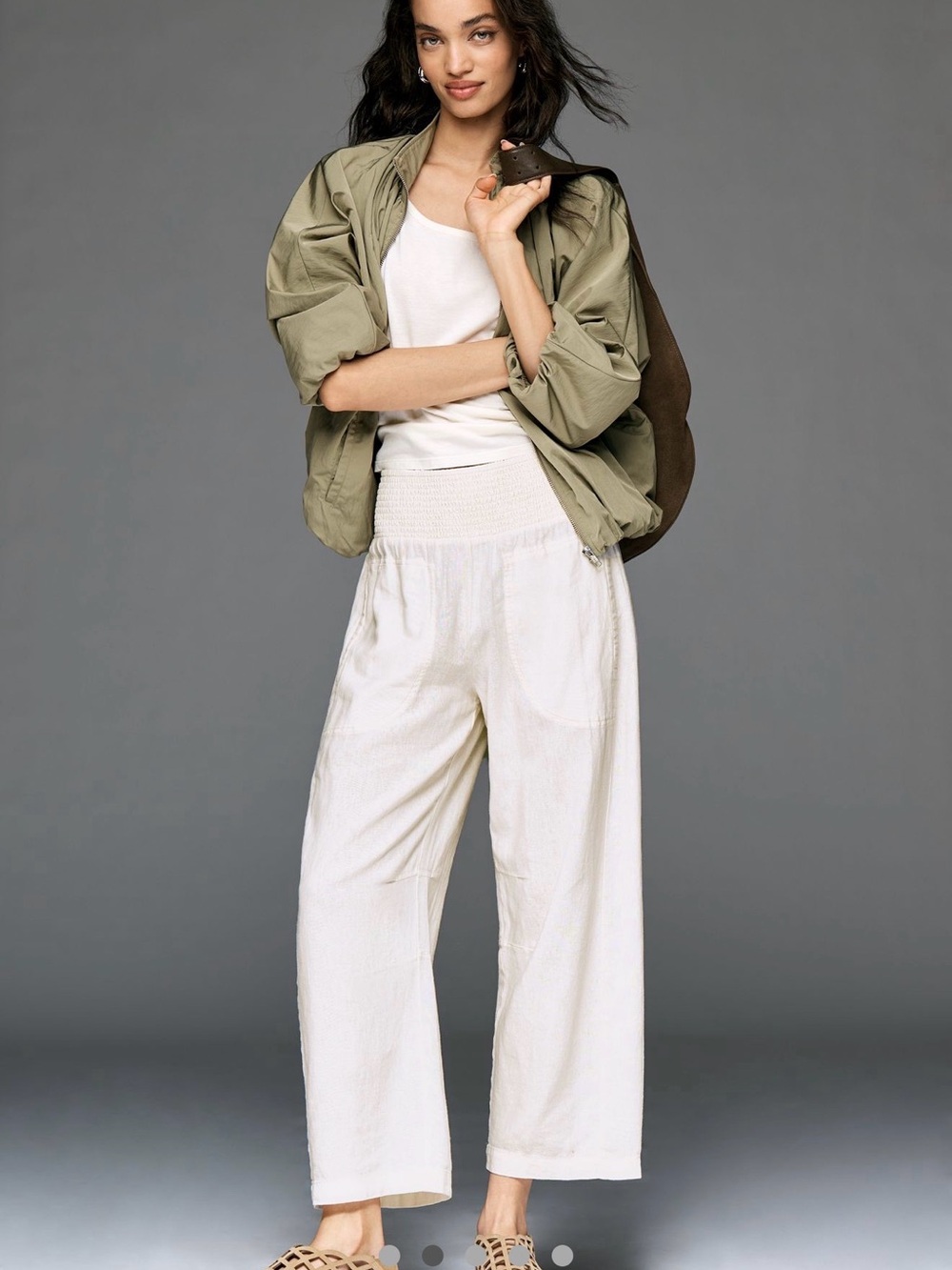 The Reese Linen Blend Pull-On Barrel by Pilcro